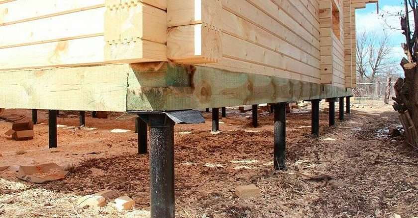 Фундамент для дома из бревна своими руками