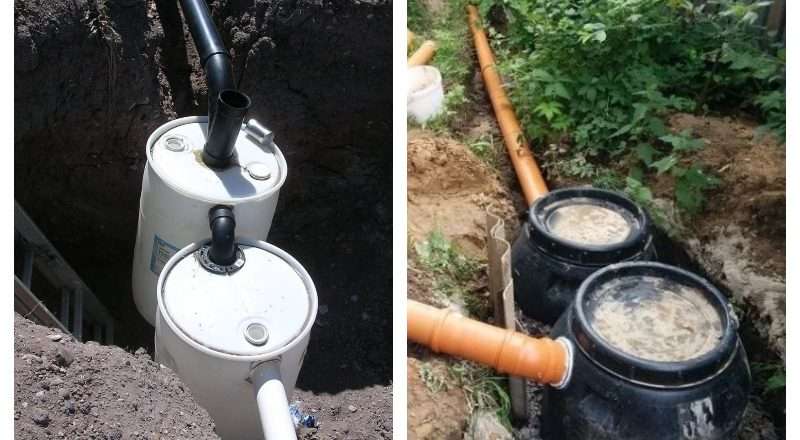 Канализация из бочек своими руками