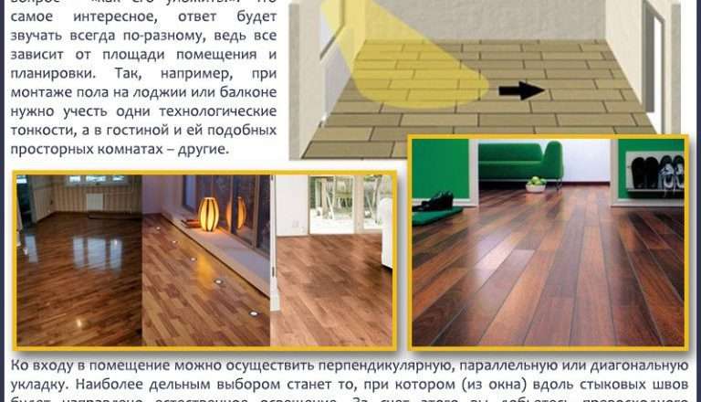 Кладка полов из ламината: новые подходы и секреты